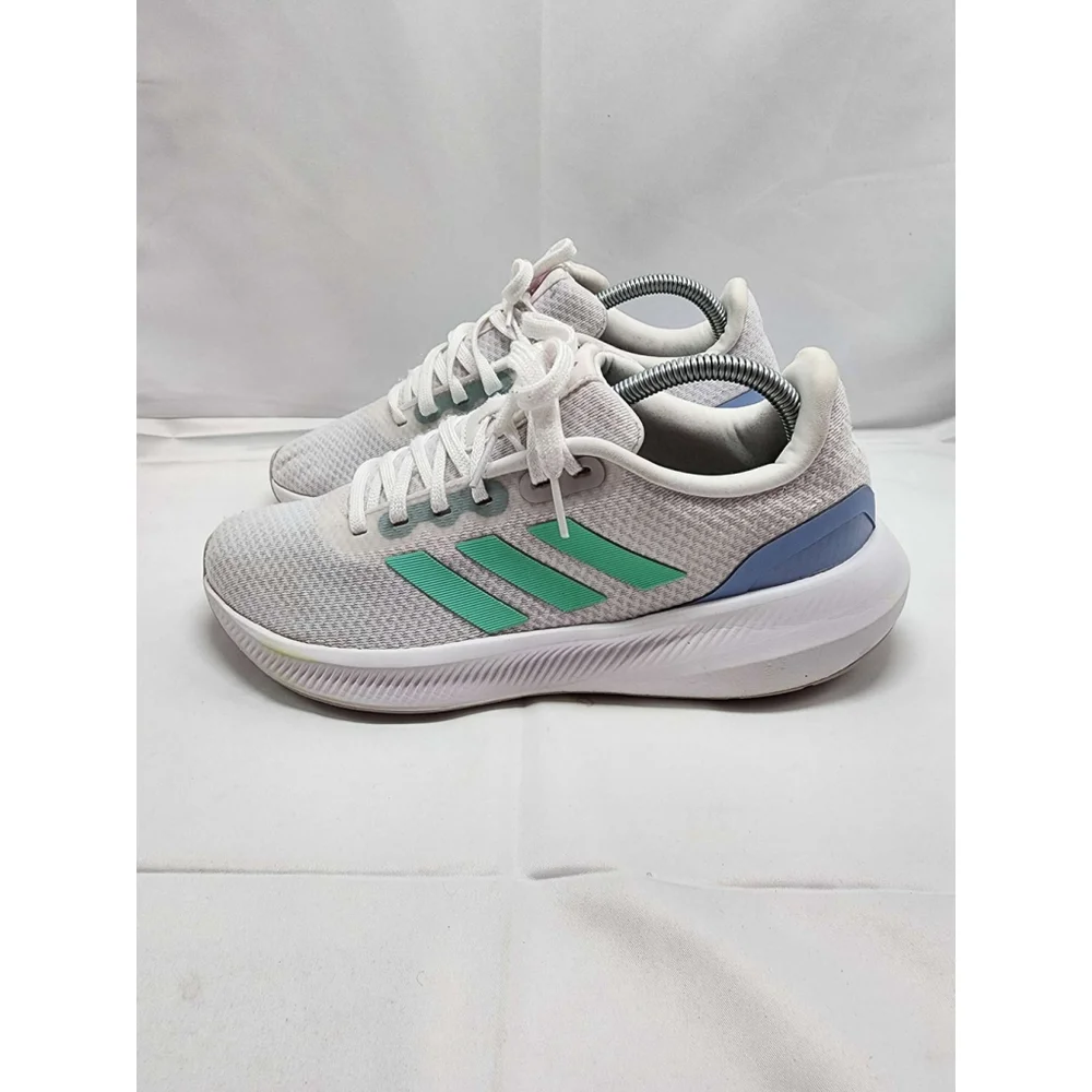Adidas Runfalcon 3.0 Women's Running Shoes Light Grey Mint Green Size 9 Used